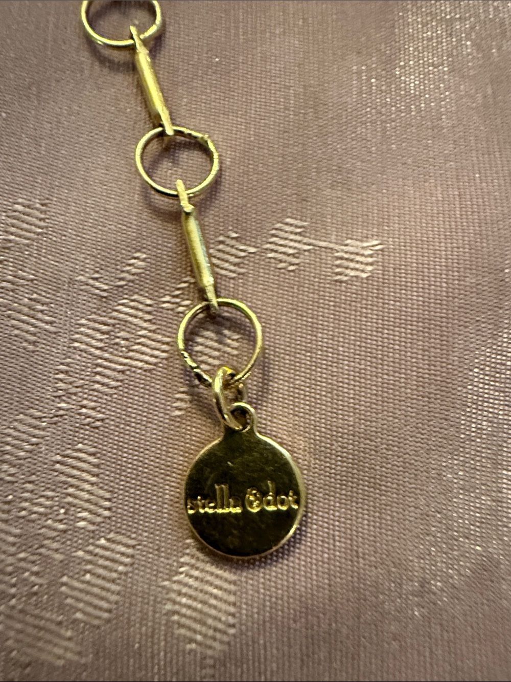 Polished Gold Bar Pendant Necklace by Bell and dot - Picture 3 of 4